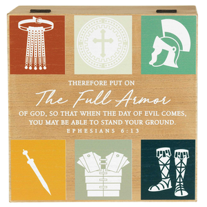Keepsake Box Full Armor Of God MDF
