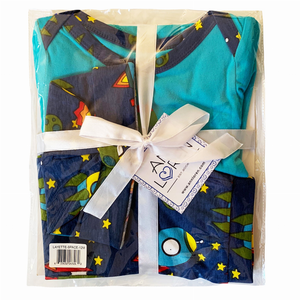 AnnLoren Baby Boys Layette Space Ship Onesie Pants Cap 3piece Gift Set