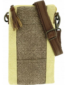 Two Tone Jute Crossbody