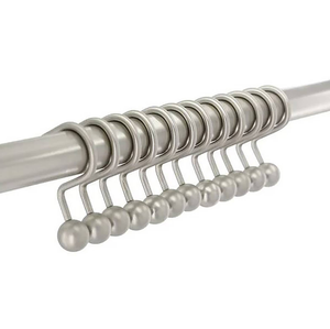 16" Tall - Satin Nickel Stainless Steel Toilet Brush Set