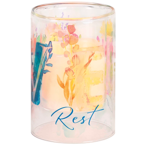 Candleholder Peace Love Joy 6In