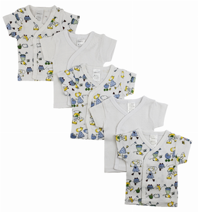 Bambini Side Snap Short Sleeve Shirt - 5 Pack