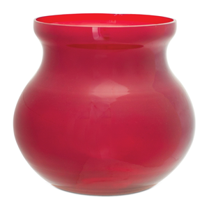 Red Glass Vase 