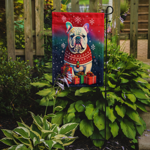 English Bulldog Holiday Christmas Garden Flag