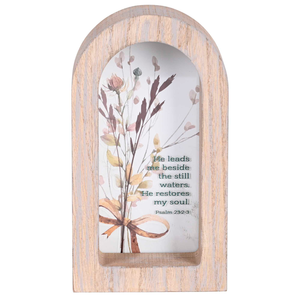 Framed Arch He Leads Me Beside The 5X8