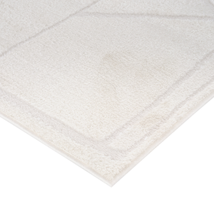 5' X 7' Ivory And Off White Geometric Area Rug