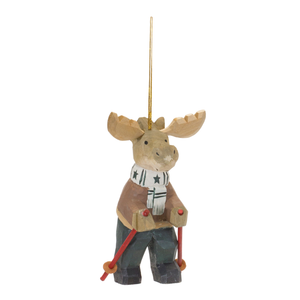 Moose on Skis Ornament 