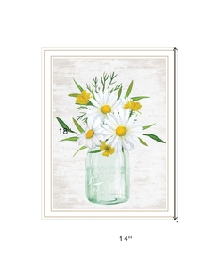 Floral Bouquet White Framed Print Wall Art