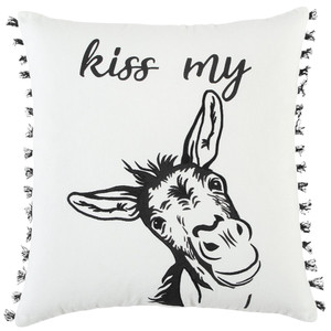 Black and White Humorous Donkey Throw Pillow - 808230118263 Black and White Humorous Donkey Throw Pillow - 808230118263