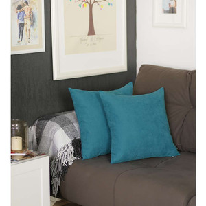 Set of 2 Teal Modern Square Throw Pillows - 808230077256 Set of 2 Teal Modern Square Throw Pillows - 808230077256