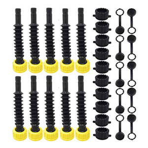 Flexible Replacement Gas Spout with Fine and Coarse Thread Caps