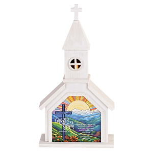 Church Figurine Rock Of Ages 14.5H