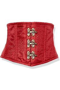 Top Drawer Brocade Steel Boned Mini Cincher with Clasps
