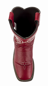 TuffRider Youth Fire Red Floral Western Boot
