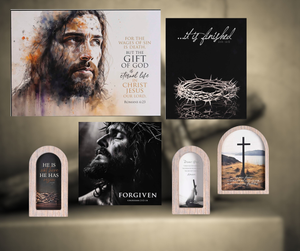 Framed Arch Cross I Do Not Gray 11x15