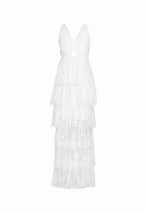 Clarise White Lace Maxi Dress