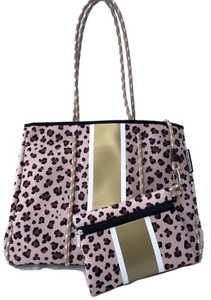 Lolly Luella On the Go - Neoprene Tote Bag (With Removable Matching Small Zippered Pouch)