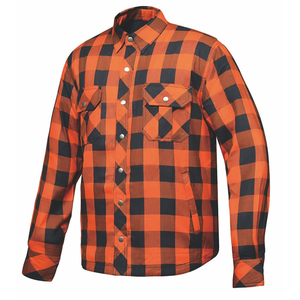 TW136.16 - Mens Black & Orange Armored Flannel