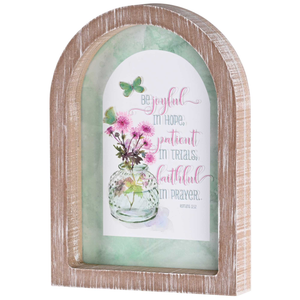 Framed Arch Floral Joyful In Hope