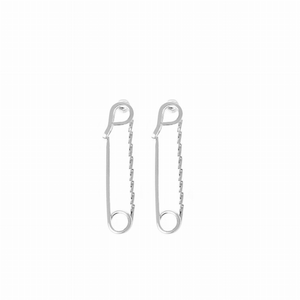 Small Twisted Safety Pin Earrings