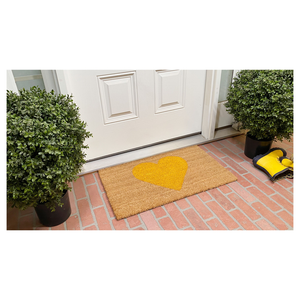 Calloway Mills Yellow Heart Doormat
