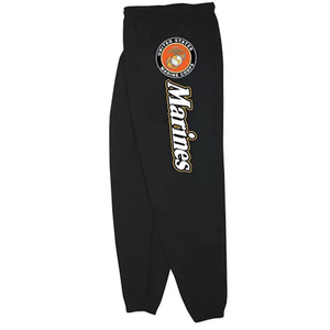 Marines With Logo Mens Sweatpant Black