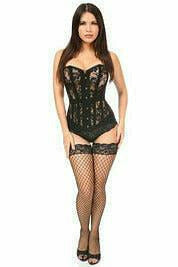 Lavish Sheer Lace Over Bust Corset
