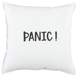 Homeroots Home Decor Black and White Flagship Message Throw Pillow, Black and White, 20 x 20 Inches