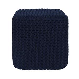 Square Hand Knitted Pouf