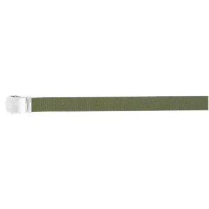 Cotton Web Belt Silver Buckle 54"
