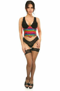 Lavish PVC Open Cup Underwire Waist Cincher