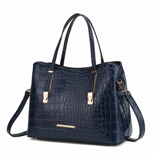 Aurelia Crocodile Embossed Vegan Leather Tote Bag