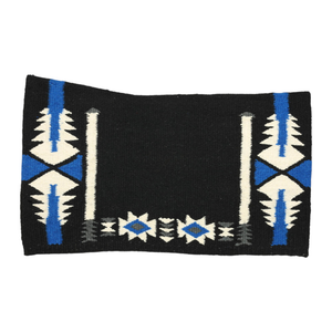 TuffRider Montana Contoured Single Weave Saddle Blanket-Blue/White-34 X 40 Inch