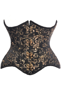 Top Drawer Brocade Double Steel Boned Under Bust Corset