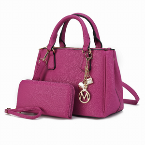 Ruth Vegan Leather Women's Satchel Bag with Wallet