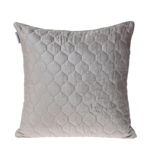 Homeroots Home Decor Taupe Tufted Velvet Quilted Throw Pillow, 20 x 20 x 4 Inches