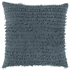 Homeroots Home Decor Gray Tasseling Fringe Texture Throw Pillow, Gray, 20 x 20 Inches