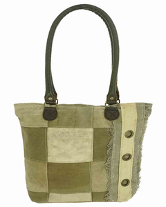 Recycled Tent Tote with Patchwork