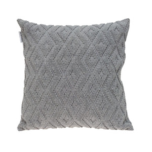 Homeroots Home Decor Jacquard Diamond Pattern Decorative Gray Throw Pillow