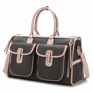Genevieve Color Block Vegan Leather Women's Duffle Bag