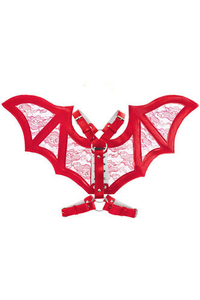 Faux Leather & Lace Wing Harness