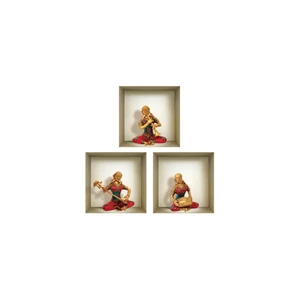Set of Three Abba Niche 3D Square Peel and Stick Wall Decals