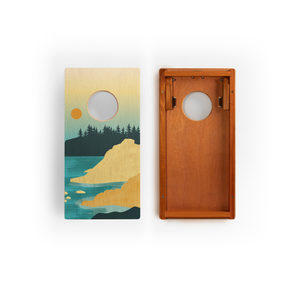 Acadia National Park Mahogany Pathfinder Cornhole Board Set