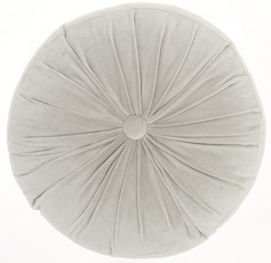 Light Gray Tufted Round Throw Pillow - 4512822830926