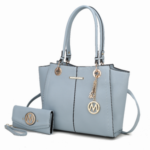 Ivy Vegan Leather Women's Tote Bag by Mia K with wallet -2 Piece Set