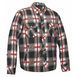 TW136.01 - Mens Black & Red Armored Flannel