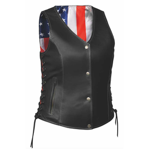 6890.USA - Ladies USA Flag Liner Vest