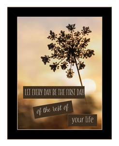 The First Day Black Framed Print Wall Art