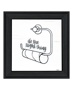 Empty Toilet Paper Roll Black Framed Print Wall Art