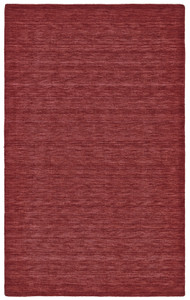 4' X 6' Red Wool Hand Woven Stain Resistant Area Rug